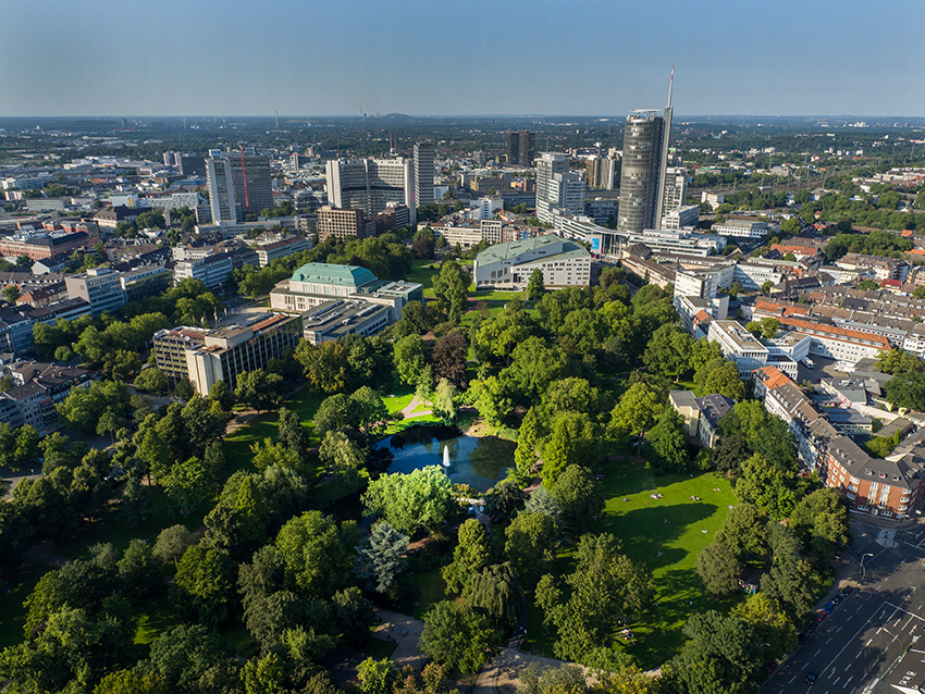 Der Stadtgarten im Zentrum von Essen 