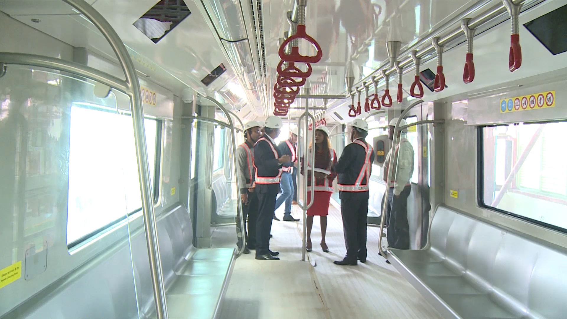 À l’intérieur du métro : chaque rame pourra transporter 1 100 voyageurs