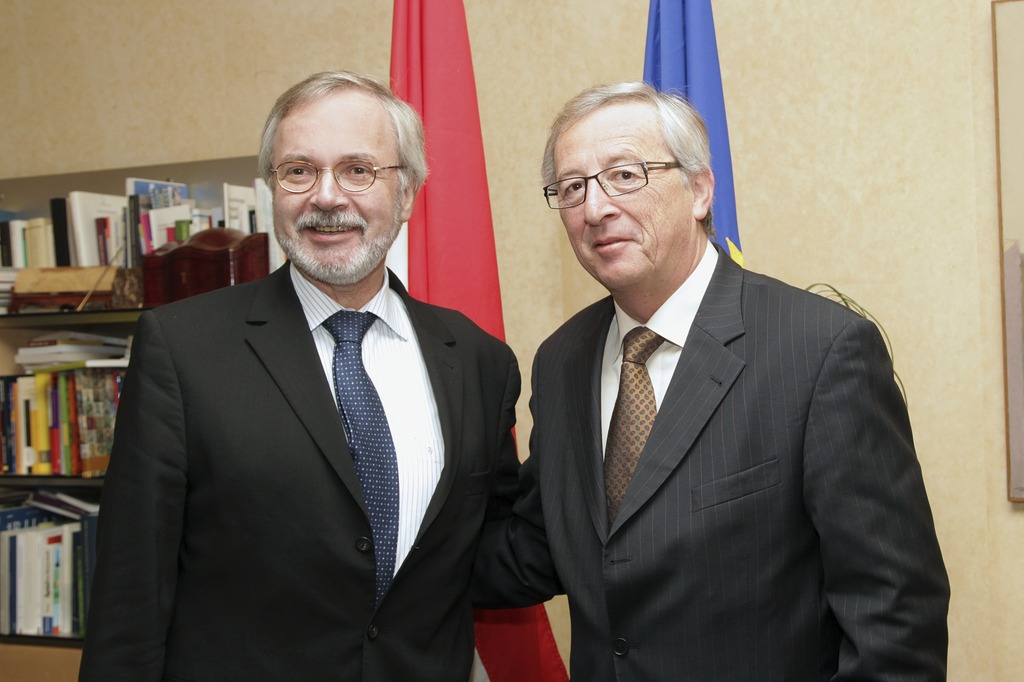 Entrevue du Président Hoyer avec Jean-Claude Juncker, Premier Ministre Grand-ducal