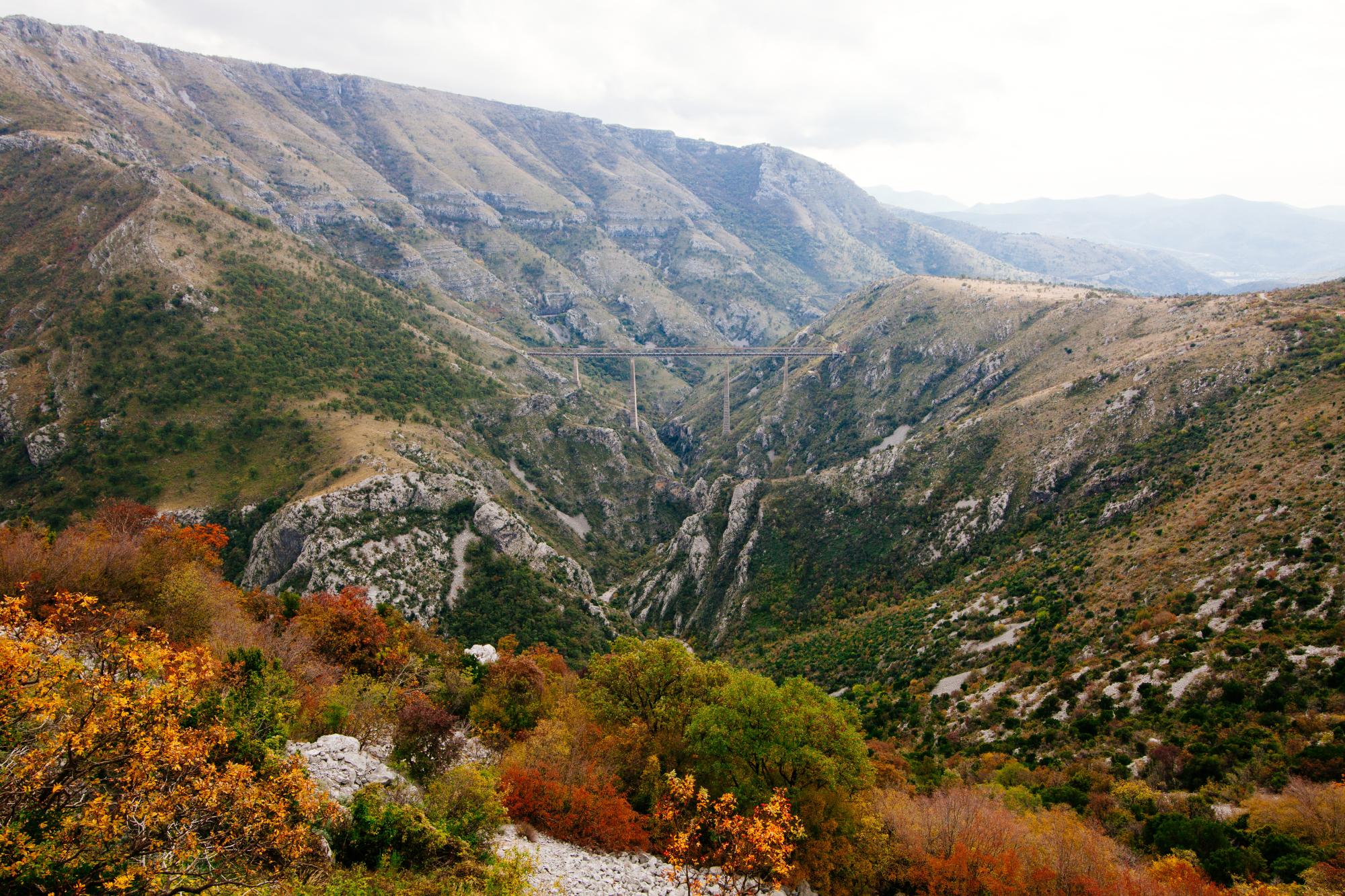 The highest railway bridge in Europe, the Mala Rijeka Viaduct