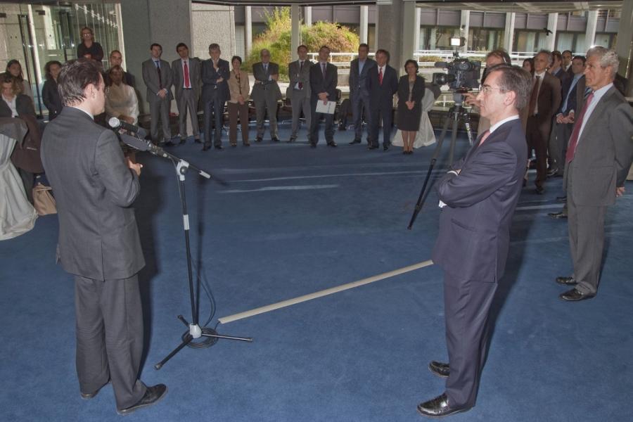 Greek Finance Minister George Papaconstantinou visits the EIB