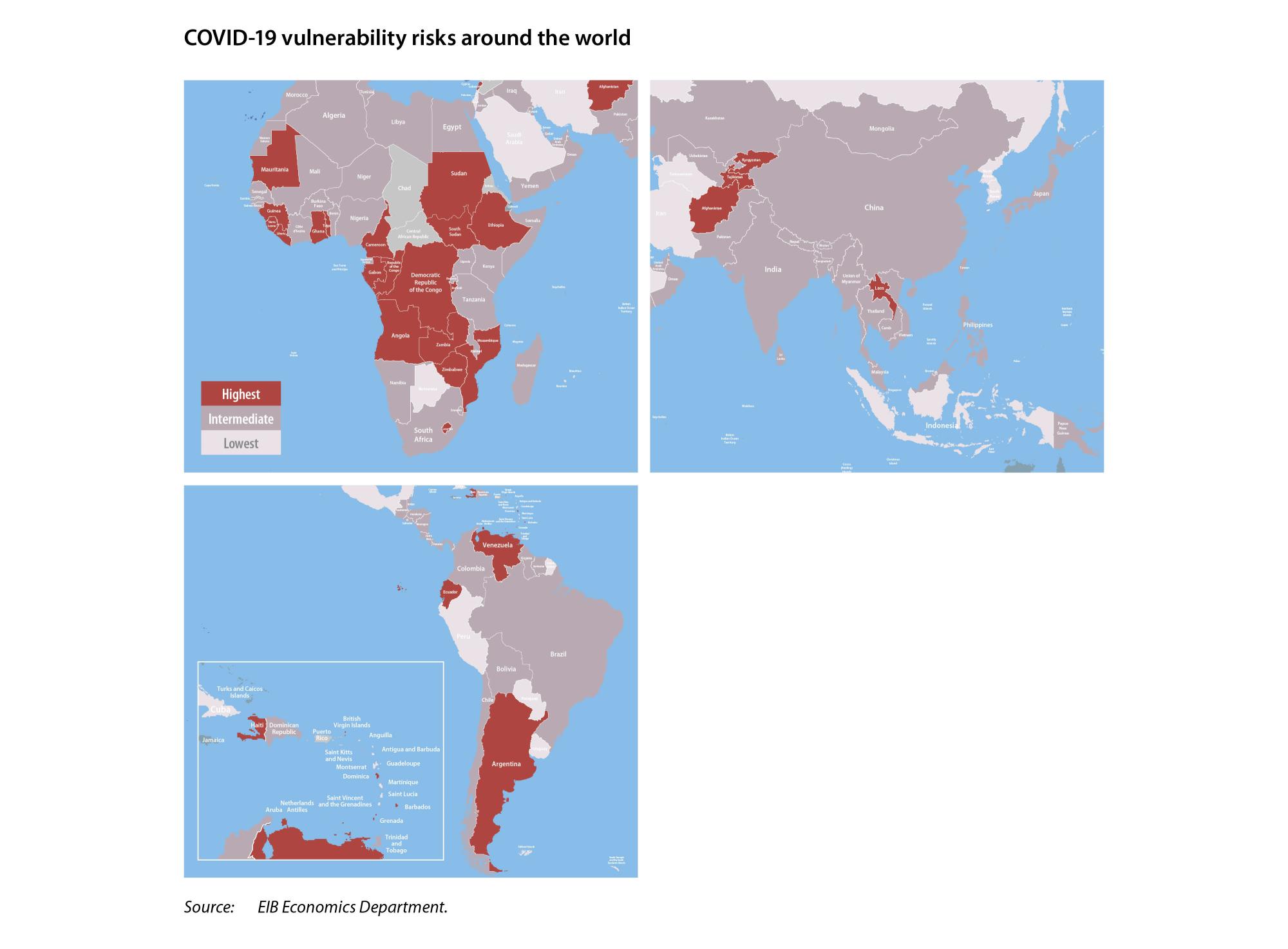 The COVID-19 Vunerability Index, global results
