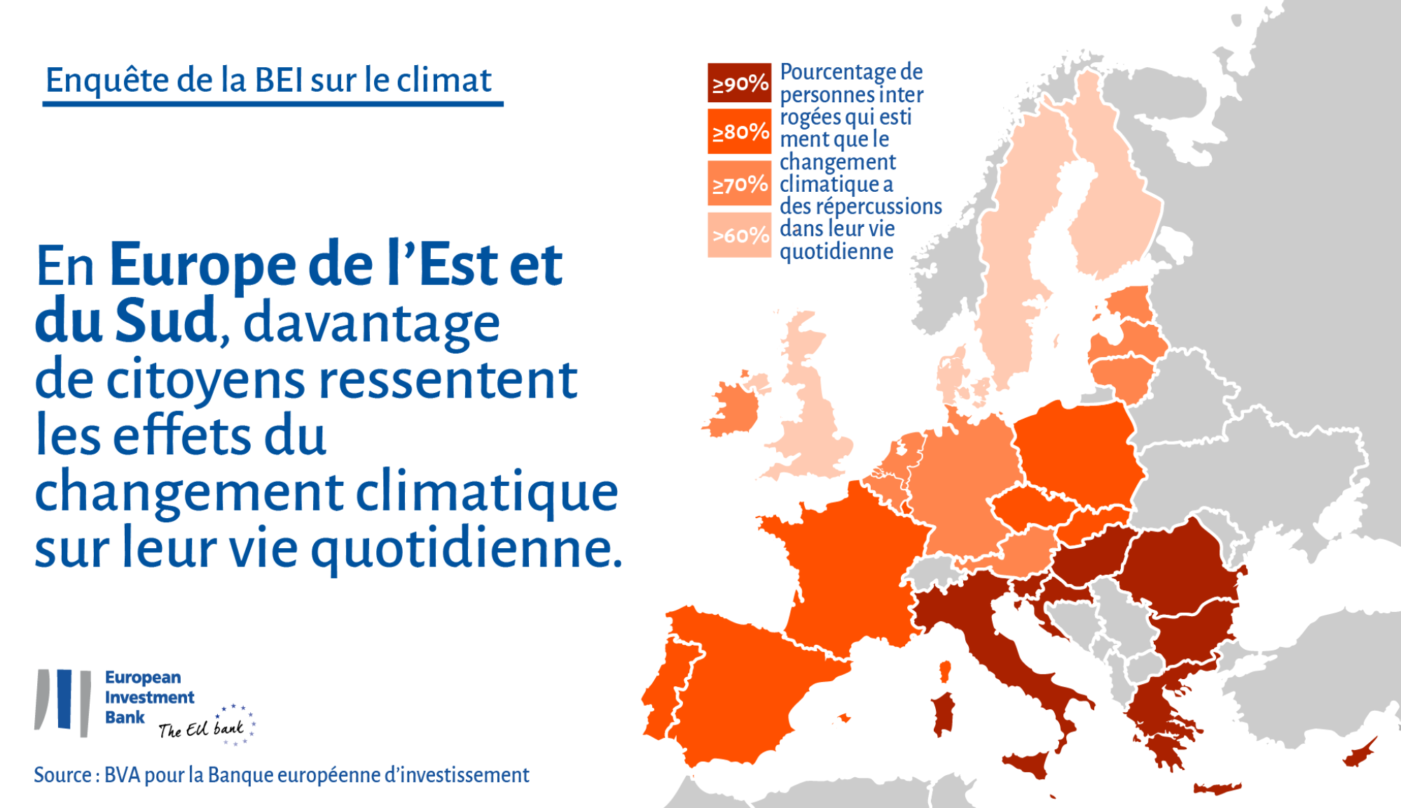 Le changement climatique est considéré comme une menace plus importante en Europe du Nord