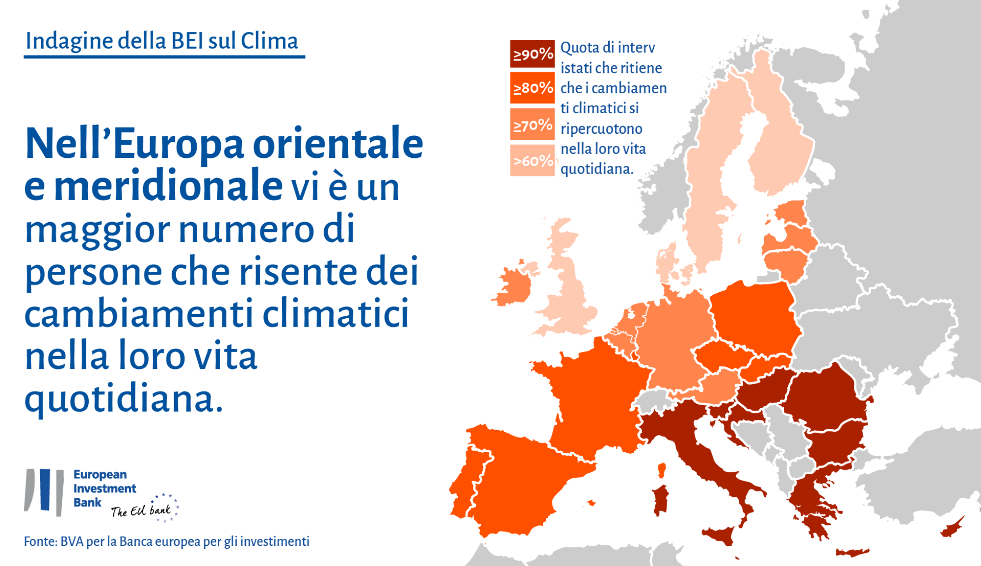 Nell’Europa del nord i cambiamenti climatici sono considerati una minaccia maggiore