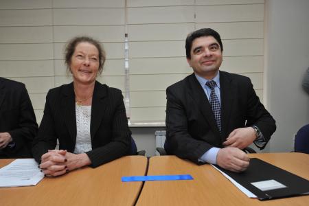 Mrs Eva Srejber, Vice President of the EIB and Mr. Maksyuta Anatoliy Arkadiyovych, Deputy Minister of Economic Development and Trade of Ukraine