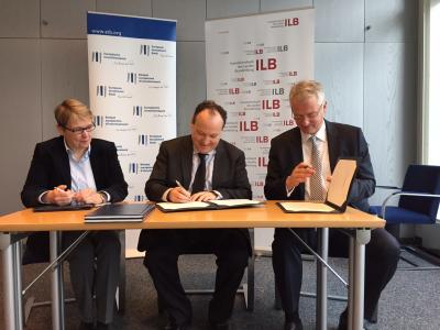 Gabriela Pantring board member ILB, Ambroise Fayolle, EIB Vice-President and Tillmann Stenger, CEO ILB