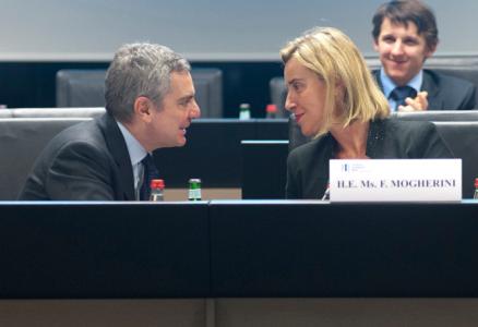Mr Dario Scannapieco, EIB Vice President and H.E. Federica Mogherini, High Representative of the European Union for Foreign Affairs and Security Policy and Vice-President of the European Commission
