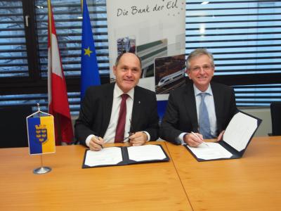 Mr Wolfgang Sobotka, Deputy governor, Land Niederösterreich and Mr Wilhelm Molterer, Vice President of the EIB