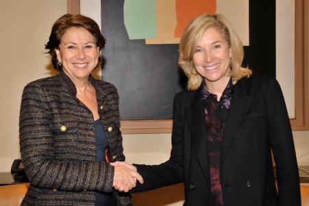 EIB Vice President Magdalena Alvarez Arza and Bankinter’s CEO Maria Dolores Dancausa Treviño