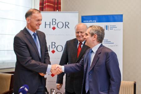 Anton Kovačev, President of the Managing Board of HBOR,Slavko Linič, Minister of Finance of the Republic of Croatia and Dario Scannapieco, Vice President of the EIB