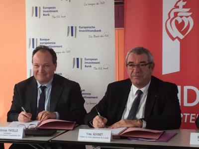 De gauche à droite : Ambroise Fayolle, Vice-Président de la BEI et Yves Auvinet, Président du Conseil Départemental de la Vendée