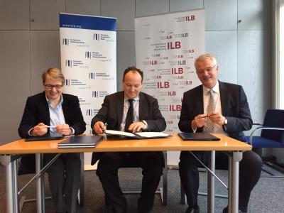 Gabriela Pantring board member ILB, Ambroise Fayolle, EIB Vice-President and Tillmann Stenger, CEO ILB