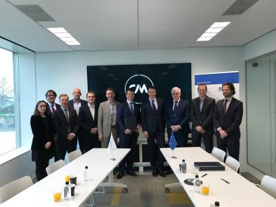 EIB Vice-President P. Van Ballekom with G. Gooijers and J. van Glabbeek, CM