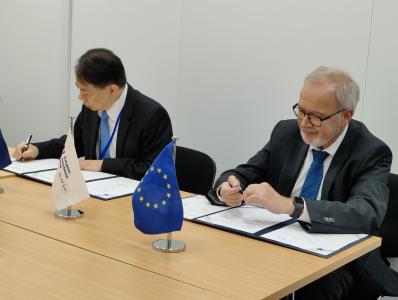 ADB President Masatsugu Asakawa and EIB President Werner Hoyer