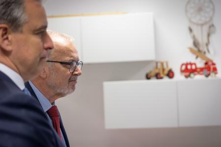 Inauguration d'une nouvelle école pour réfugiés au Kirchberg