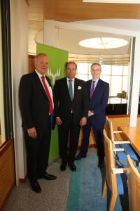 From left to right: Mr Hannu Anttila, EVP Strategy, Mr Vesa-Pekka Takala, Group CFO and Mr Jonathan Taylor, EIB Vice President