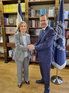 President Herzog of Israel meets with EIB Vice President Vigliotti, EU Ambassador, and ECOPEACE* 