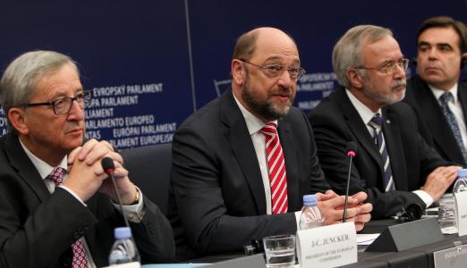 Jean-Claude Juncker, President of the European Commission, Martin Schulz, President of the European Parliament and Werner Hoyer, President of the European Investment Bank