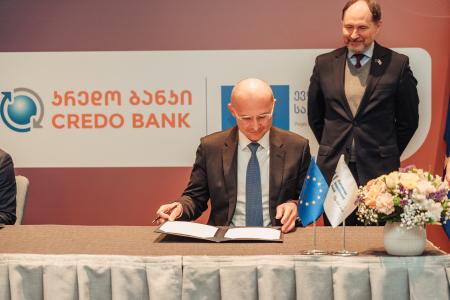 Georgia: EIB Global and Credo Bank signed a loan agreement worth GEL 28.8 million to support micro, small and medium-sized enterprises
