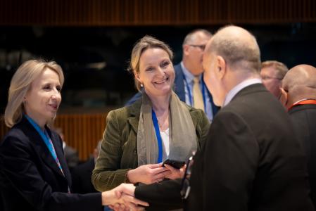 EIB Vice-President Teresa Czerwinska and EIB's Secretary General Barbara Balke