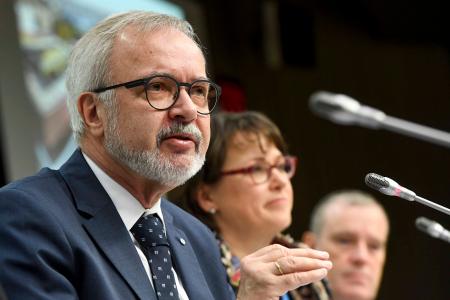Werner Hoyer, EIB President, Marjut Santoni, Deputy Secretary General of the EIB, and Roger Havenith, Deputy Chief Executive of the European Investment Fund