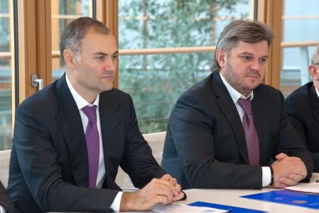 Mr. Kolobov Yuri – Minister of Finance andMr Stavitsky Eduard – Minister of the Ministry of Energy and Coal Industry of Ukraine