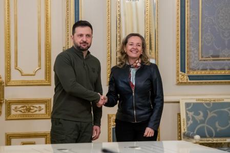 President Calviño meets Zelenskyy in Kyiv on 10 February, 2025.