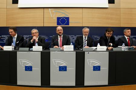 Jean-Claude Juncker, President of the European Commission, Martin Schulz, President of the European Parliament and Werner Hoyer, President of the European Investment Bank