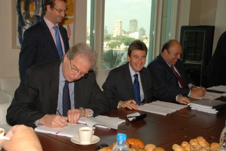 Vice-President Philippe de Fontaine Vive, in the presence of Ahmed Heikal, chairman and founder of Citadel Capital