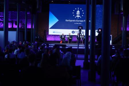 EIB President Werner Hoyer discussed during the Charlemagne Prize Europe Forum on the topic 