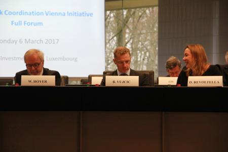 The EIB hosted at its headquarters the Vienna Initiative 2 Full Forum. The Initiative aims at safeguarding the financial stability of emerging Europe. Among other topics, the participants agreed to establish a Working Group on Capital Markets Union