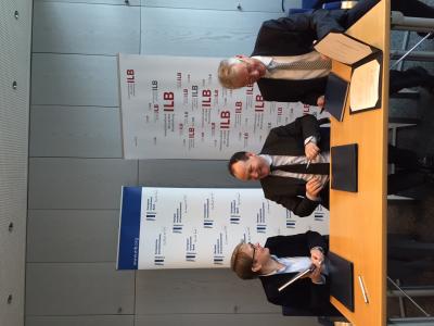 Gabriela Pantring board member ILB, Ambroise Fayolle, EIB Vice-President and Tillmann Stenger, CEO ILB