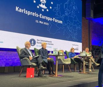 EIB President Werner Hoyer congratulates 2023 Charlemagne Prize winners: “The brave people of Ukraine are fighting for Europe's freedom and unity”