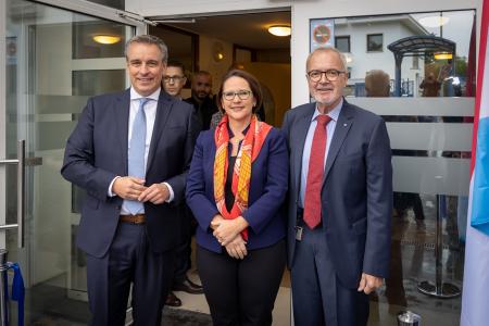 Inauguration d'une nouvelle école pour réfugiés au Kirchberg