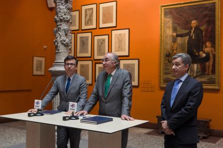 El vicepresidente del BEI Román Escolano y el Presidente Ibercaja, Amado Franco Lahoz