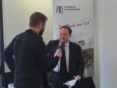 EIB Vice-President Ambroise Fayolle, who presented the EU bank's 2015 lending results to representatives of the Austrian media.