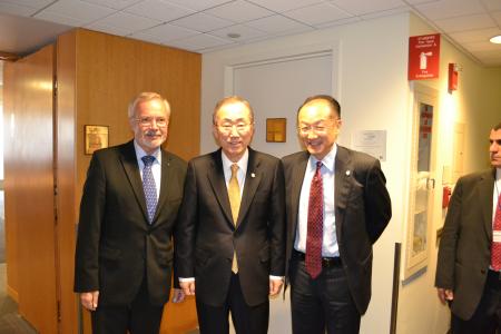 Werner Hoyer, President of the European Investment BankBan Ki-Moon, UN Secretary-General Jim Yong Kim President of the World Bank