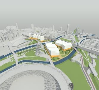 The new UCL East campus on the former Olympic site in Stratford.