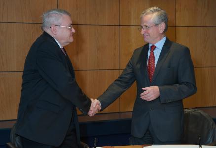 Mr Lászlό BARANYAY, MFB Chief Executive Officer and Mr Wilhelm MOLTERER, Vice President of the EIB