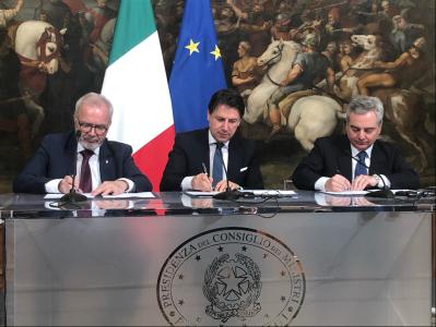 President Hoyer and VP Scannapieco meet with Italian PM Conte and sign memorandum of understanding