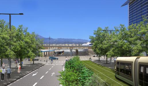 Construction of a new tramway line, 11.3 km with 20 stations, in Nice