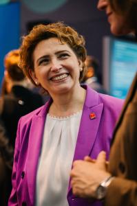Vice-President Nicola Beer at the Hannover Messe