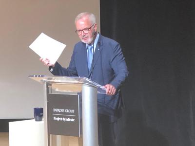 Werner Hoyer speaking about climate finance and sustainable finance