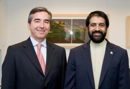 From left to right: Mr Plutarchos Sakellaris, EIB Vice President responsible for lending activity in South Africa and Hon Dr A Sooklal Ambassador of the Republic of South Africa.