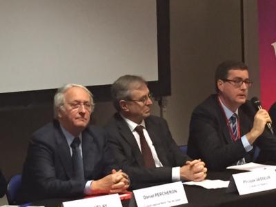 Daniel Percheron, président de la Région Nord-Pas de Calais, Philippe Vasseur, ancien Ministre et Président de la CCI Nord-Pas de Calais et Bernard Gordon, Directeur BEI