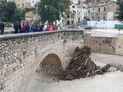 A bridge on the river Clariano, located in Ontinyent (September 2019).
