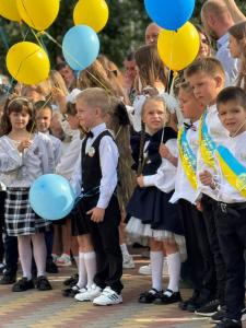 Ukrainian school outside Kyiv starts new academic year after EU-backed renovation