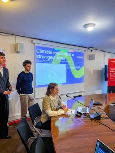 Students at the EIB Climate Survey Hackathon 2025