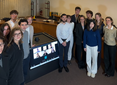 Students at the EIB Climate Survey Hackathon 2025