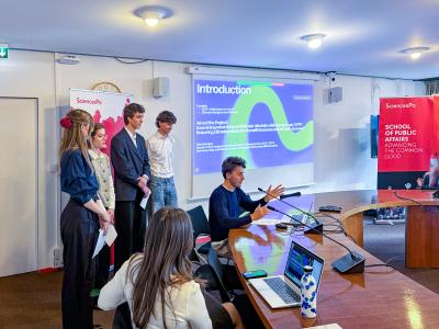 Students at the EIB Climate Survey Hackathon 2025